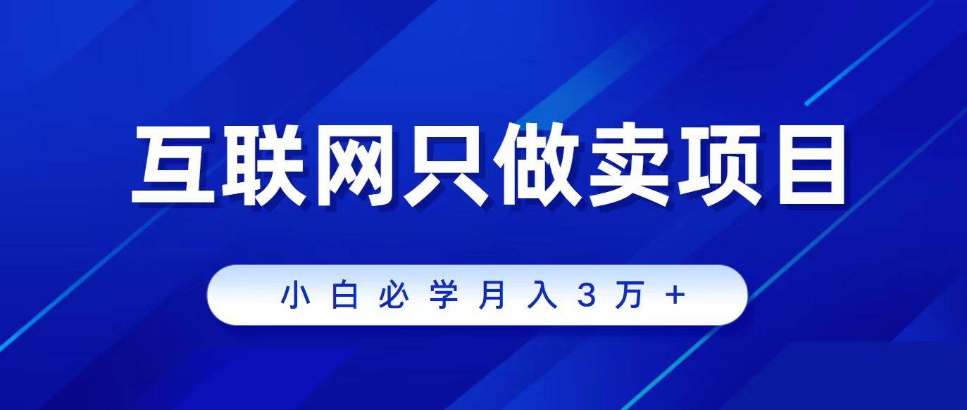 互联网的尽头就是卖项目，被割过韭菜的兄弟们必看！轻松月入三万以上！-青简副业网