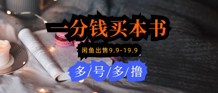 每天花1分钱买一本书，闲鱼出售9.9-19.9不等，多账号多撸 新手小白均可操作-青简副业网