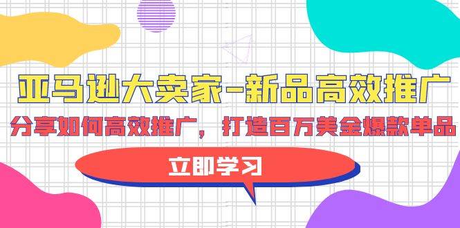 亚马逊 大卖家-新品高效推广，分享如何高效推广，打造百万美金爆款单品-青简副业网