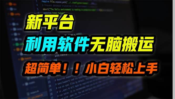 新平台用软件无脑搬运，月赚10000+，小白也能轻松上手-青简副业网
