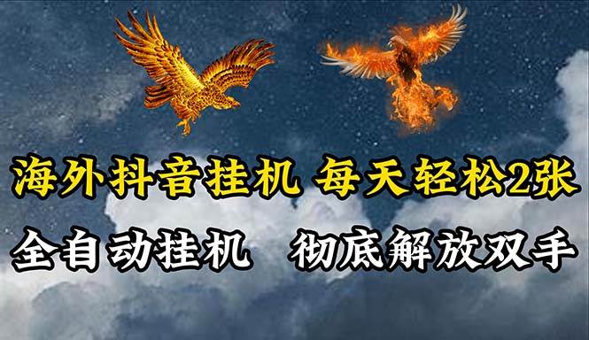 海外抖音挂机，全自动挂机，每天轻松两张-青简副业网