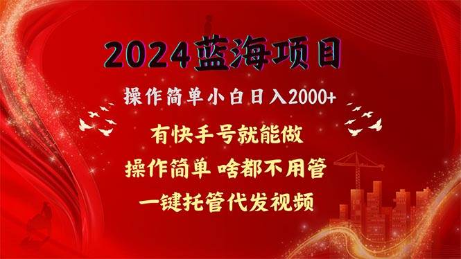 2024蓝海项目，网盘拉新，操作简单小白日入2000+，一键托管代发视频，…-青简副业网