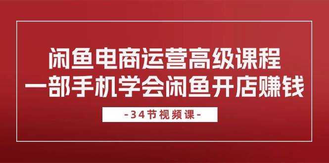 闲鱼电商运营高级课程，一部手机学会闲鱼开店赚钱（34节课）-青简副业网