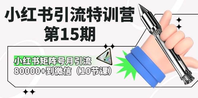 小红书引流特训营-第15期，小红书矩阵号月引流80000+到微信（10节课）-青简副业网