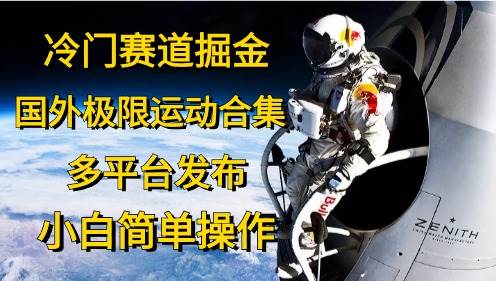 冷门赛道掘金，国外极限运动视频合集，多平台发布，小白简单操作-青简副业网