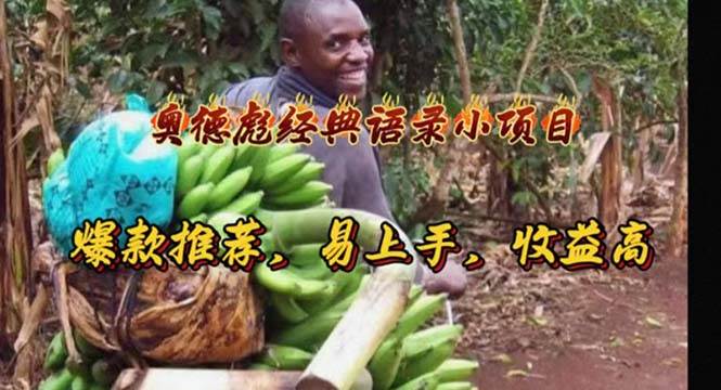 奥德彪经典语录小项目，爆款推荐，易上手，收益高-青简副业网
