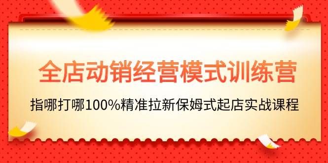 全店动销-经营模式训练营，指哪打哪100%精准拉新保姆式起店实战课程-青简副业网