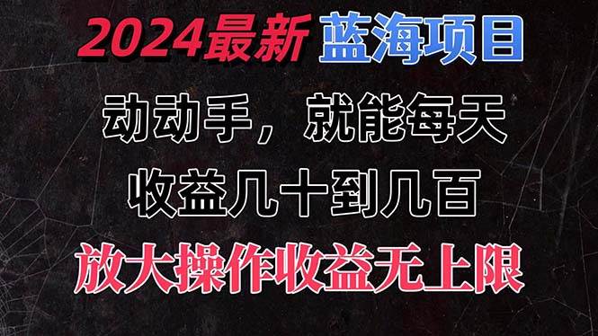 有手就行的2024全新蓝海项目，每天1小时收益几十到几百，可放大操作收…-青简副业网