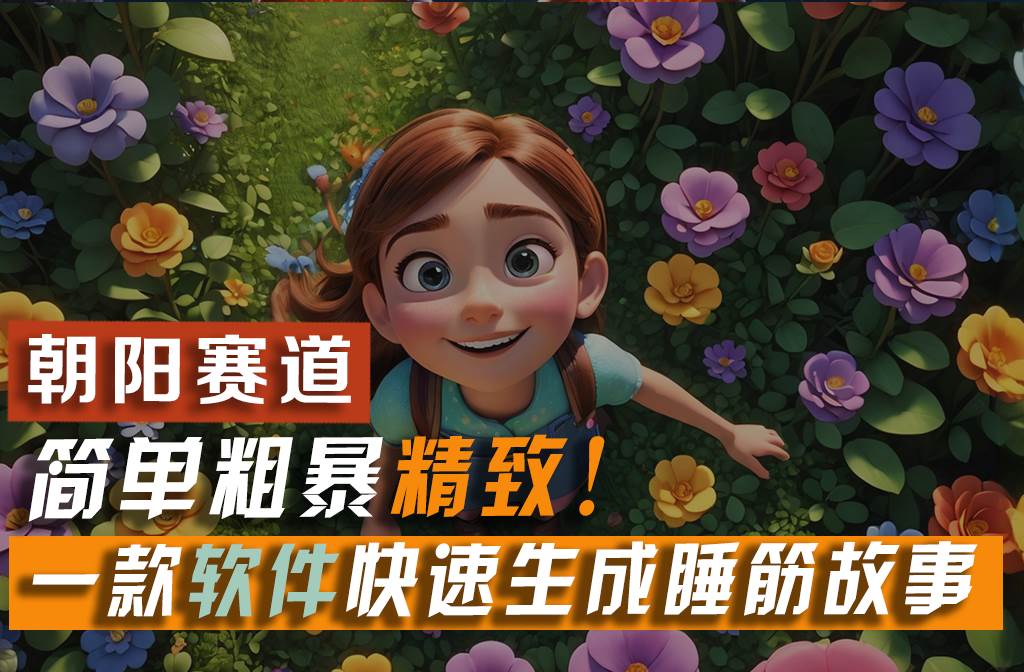 利用一款软件5分钟一条爆款睡前故事，简单粗暴精致！小白月入2w+-青简副业网