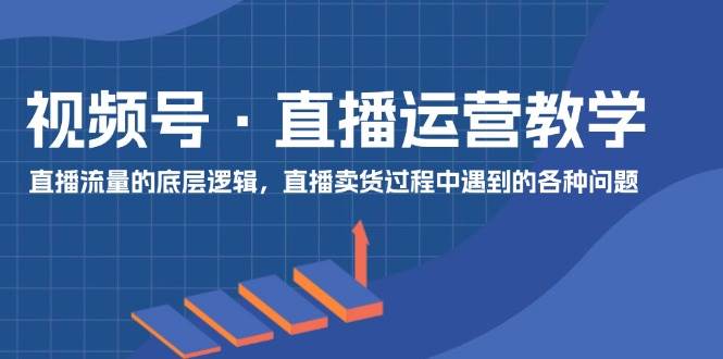 视频号 直播运营教学：直播流量的底层逻辑，直播卖货过程中遇到的各种问题-青简副业网