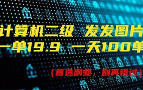 计算机二级,一单19.9 一天能出100单,每天只需发发图片(附518G资料)-青简副业网