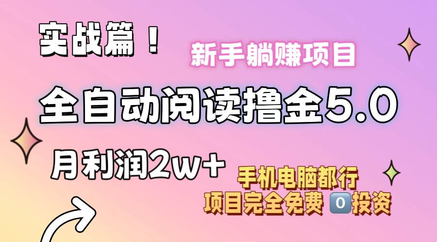 小说全自动阅读撸金5.0 操作简单 可批量操作 零门槛！小白无脑上手月入2w+-青简副业网