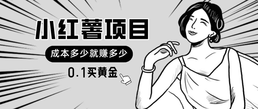 小红薯暴力项目，0.1买黄金。操作简单，日入无上限，可无限扩大。-青简副业网