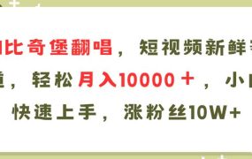 AI比奇堡翻唱歌曲,短视频新鲜赛道,轻松月入10000+,小白快速上手,...-青简副业网