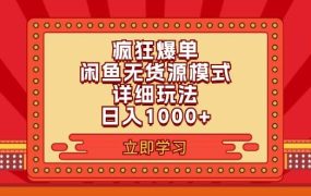 2024闲鱼疯狂爆单项目6.0最新玩法，日入1000+玩法分享-青简副业网