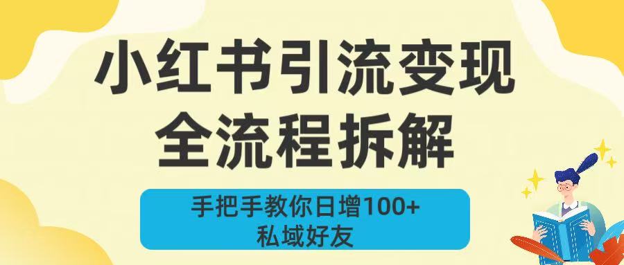 新手必看！小红书引流变现全流程拆解，手把手教你日增100+私域好友-青简副业网