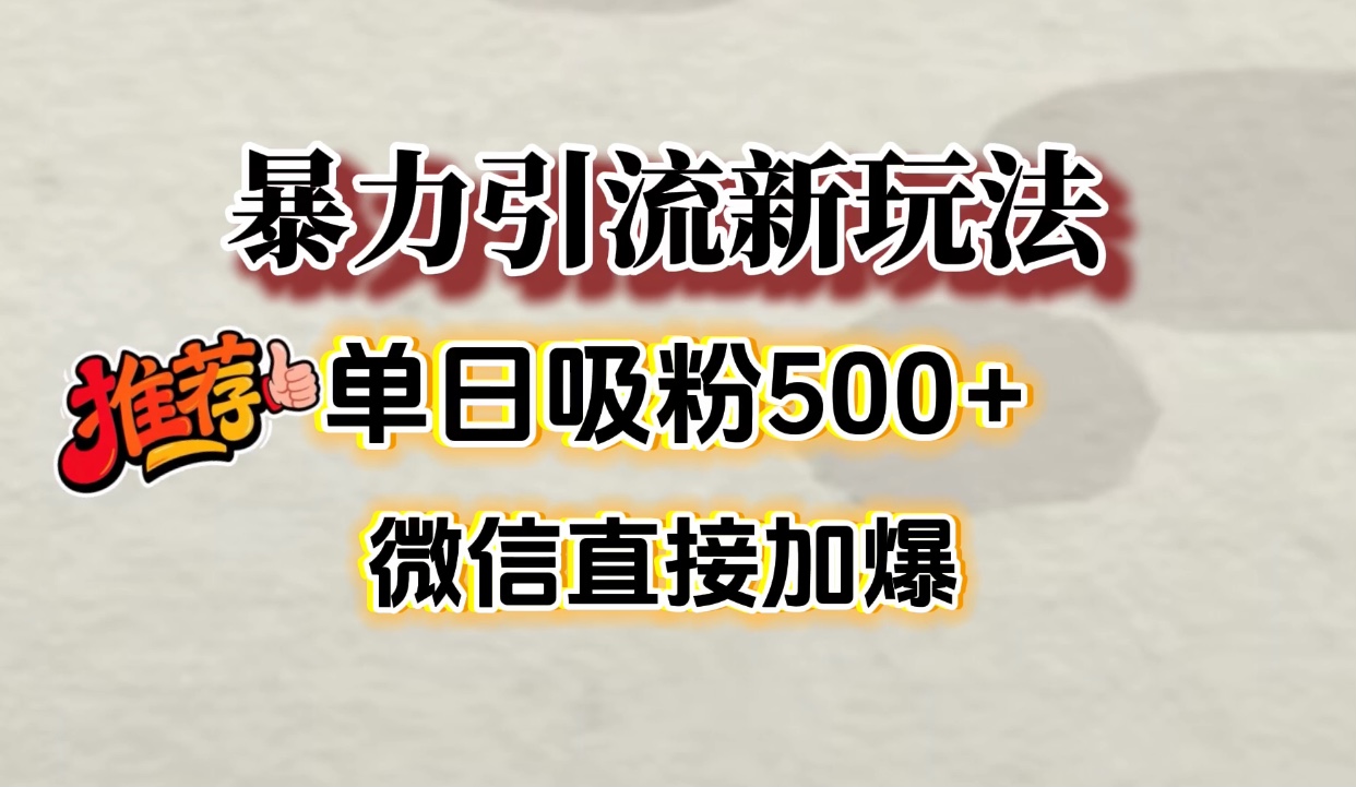 微信加爆的引流超级方法，单日吸粉500➕-青简副业网