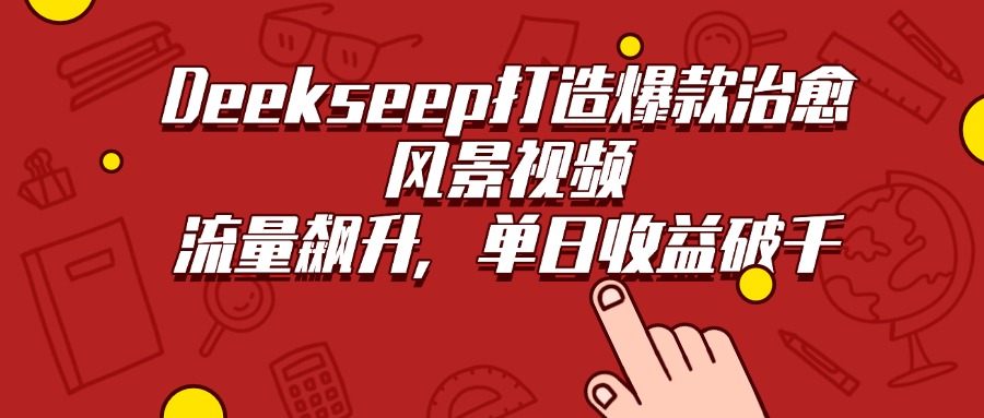 Deekseep打造爆款治愈风景视频，流量飙升，单日收益破千-青简副业网