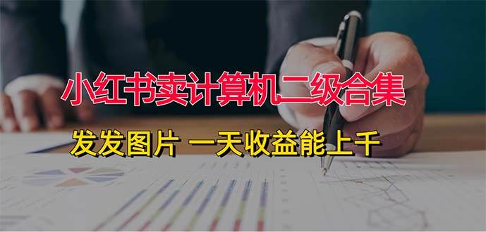 小红书卖计算机二级合集，发发图片 一天收益能上千-青简副业网